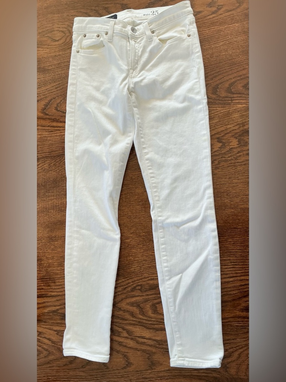 J. Crew - toothpick jean in white wash